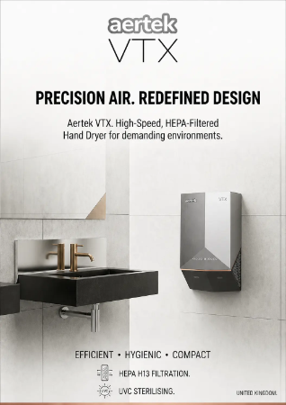 Aertek VTX Hand Dryer - VTX Hand Dryer Brochure