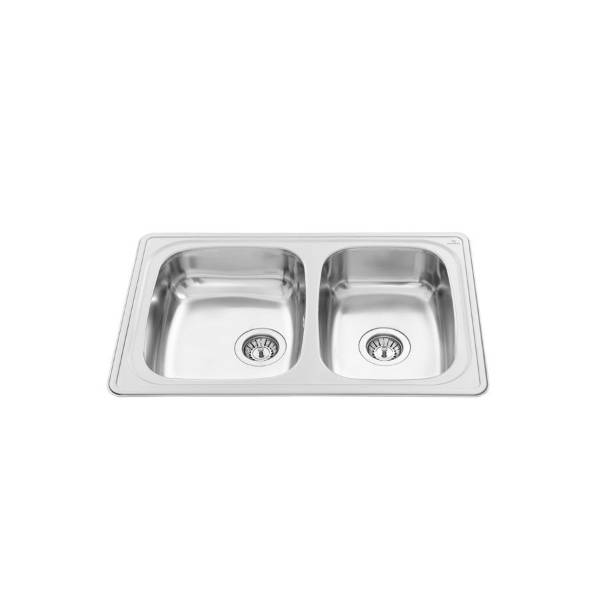 Wheelchair Accessible Inset Twin Bowl Insulated Kitchen Sink Granberg ES30 - 76.6 cm - Stainless Steel