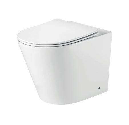 Layla Smooth Back-To-Wall WC Pan Normal Height Closed Back