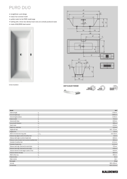 2663_663_Puro Duo_Technical Data Sheet