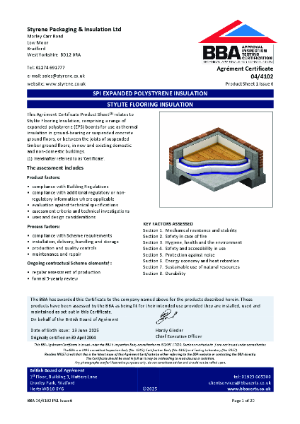 Stylite flooring Insulation
