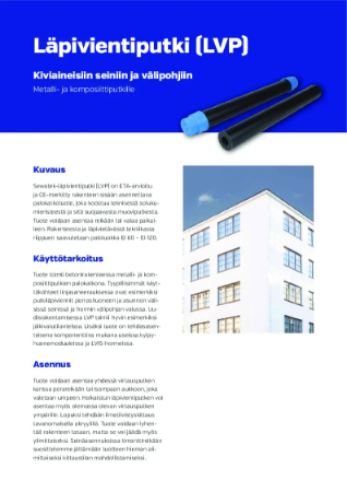 Sewatek Lapivientiputki (LVP) - Tuotekortti