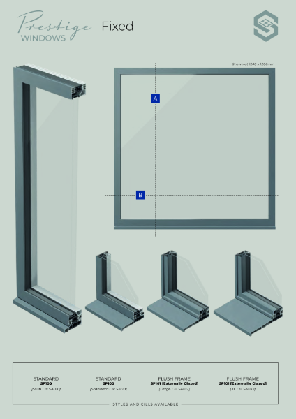 Prestige Fixed Window Data Sheet
