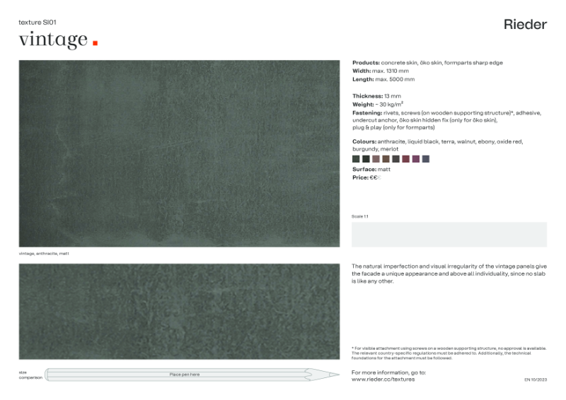 Rieder Concrete Skin Textures