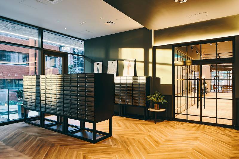 Symons House - Leeds | Banks of Freestanding Mailboxes