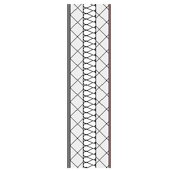 Cement rendered concrete block cavity wall with full fill insulation and plaster