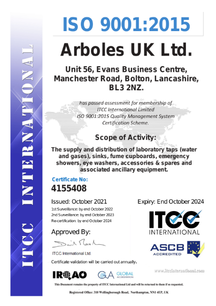 Arboles UK ISO 9001:2015