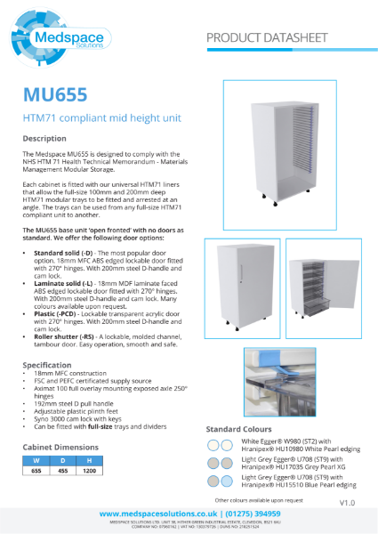MU655 - HTM71 compliant mid height unit