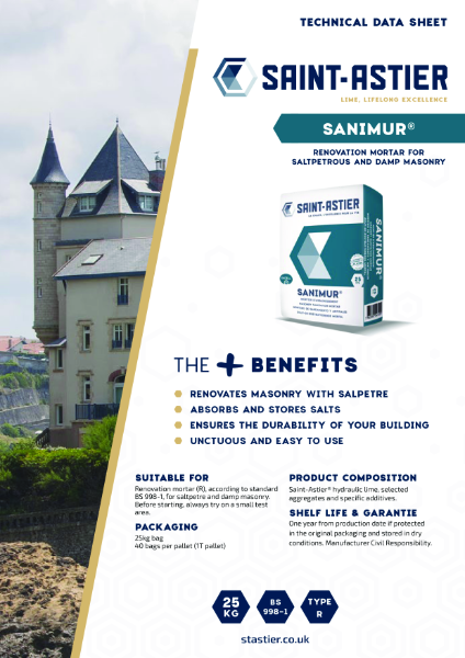 Saint-Astier® Sanimur Technical Data Sheet