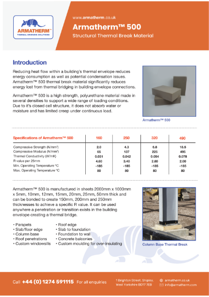 Armatherm 500 Datasheet