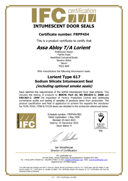 IFC: Certificate: FRPP454