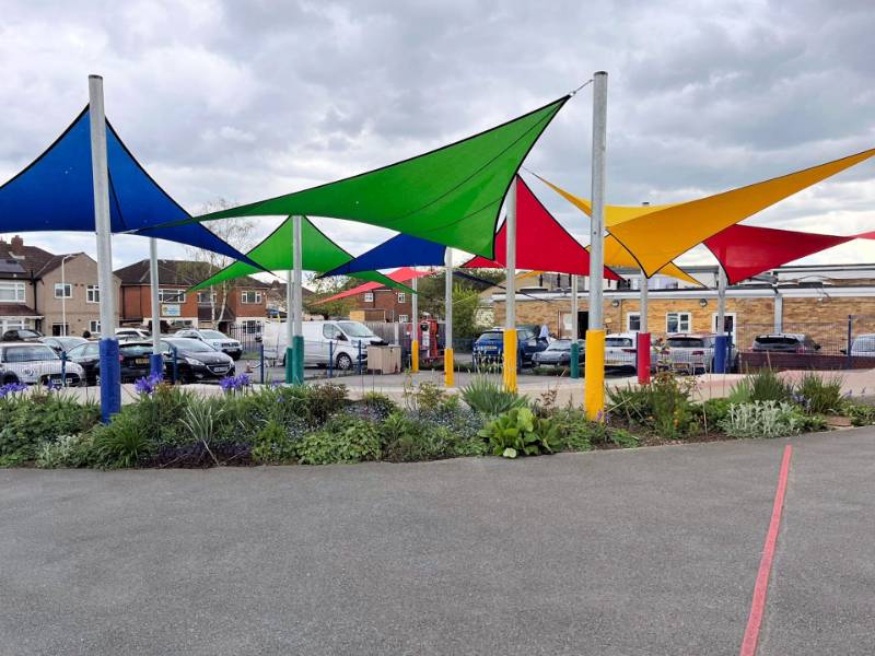 Able Shade Sail - UV Protection Sail with Steel Posts