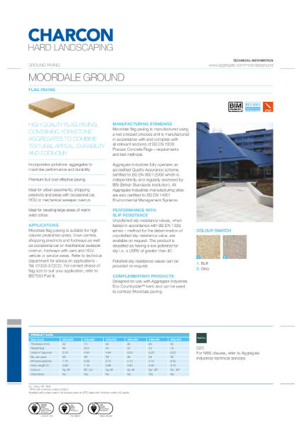 Charcon Moordale Ground flag paving