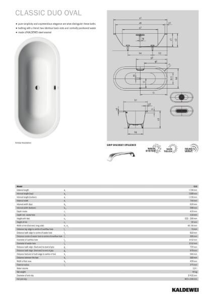 2914_113_ClassicDuo OVAL_Technical Data Sheet