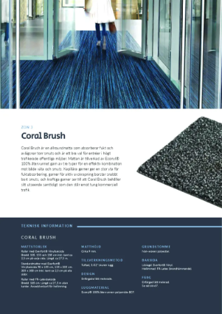 Produktblad - Coral Brush | Kåbe-Mattan AB | Lattira Source