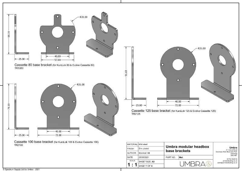 Evolve Bracket Dimensions