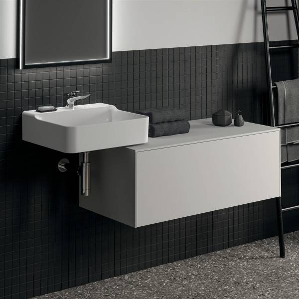 Conca 100 cm Wall Hung Washbasin Unit, No Cutout