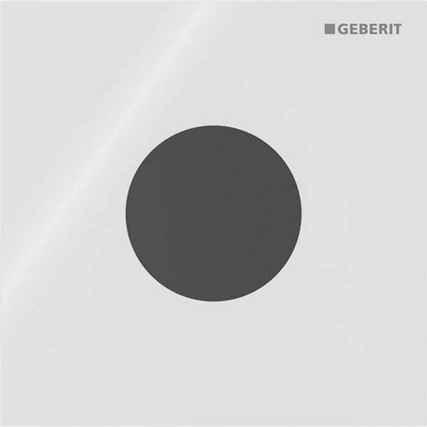 Geberit urinal flush control with electronic flush actuation, mains operation, Type 40 cover plate, round
