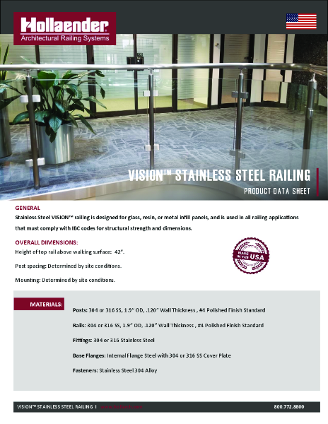 VISION Stainless Steel Railing