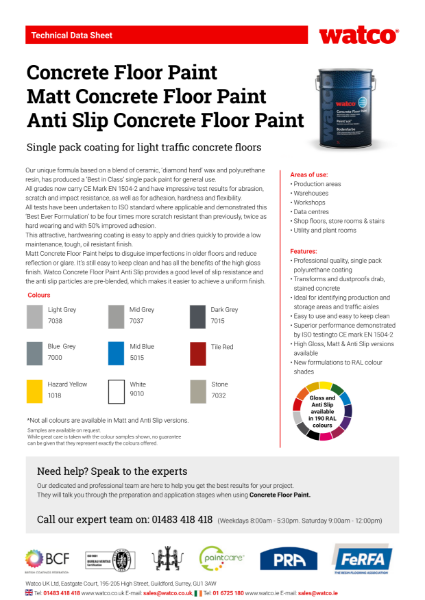 Technical Data Sheet: Concrete Floor Paint