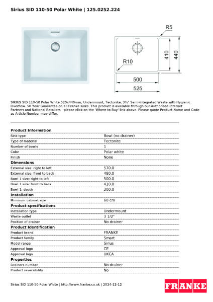 Product Sheet 125.0252.224