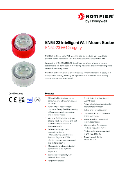 Notifier_Strobe only_DTS_A4_EN-1122_S