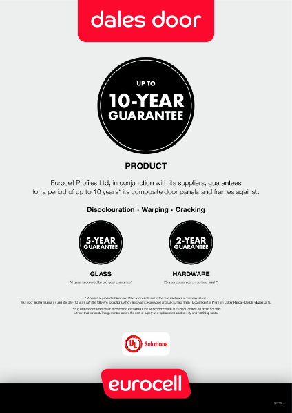 The Dales Collection 10 Year Guarantee Certificate