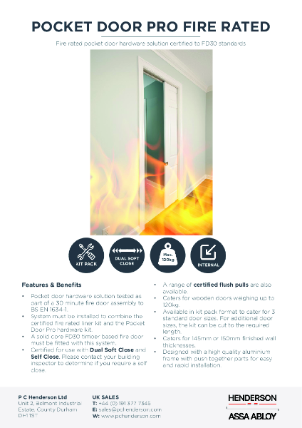 Pocket Door Pro Fire Datasheet
