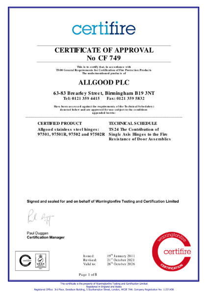 Certifire Certificate