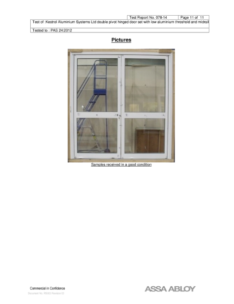 PAS24 Thermal Commercial door Double