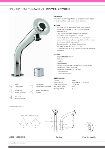 Product Information Sheet - miscea KITCHEN