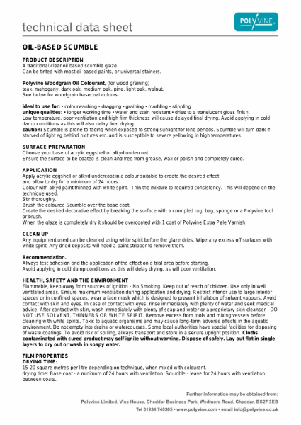 Oil Based Scumble Technical Data Sheet