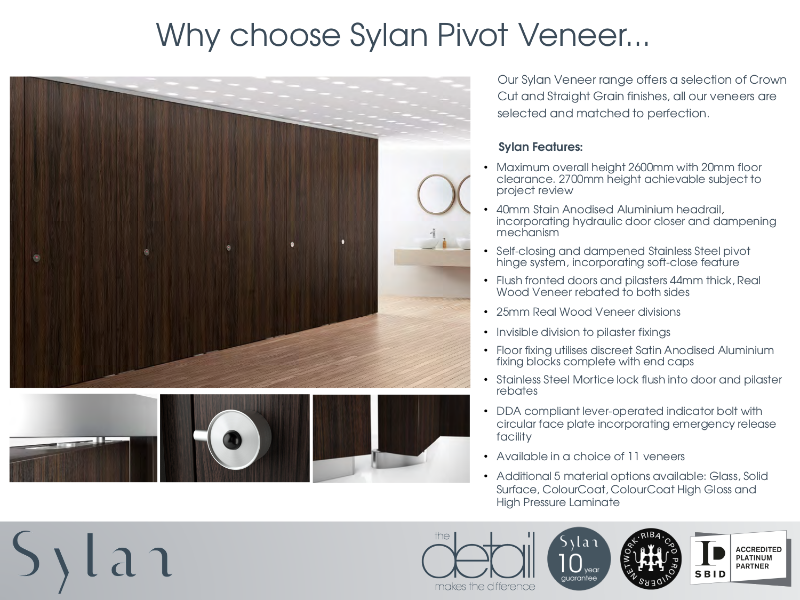 Sylan Real Wood Veneer Pivot