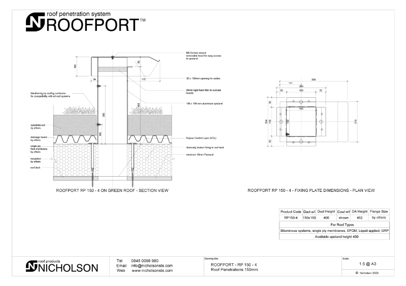 ROOFPORT®  RP150-4 - Technical Datasheet