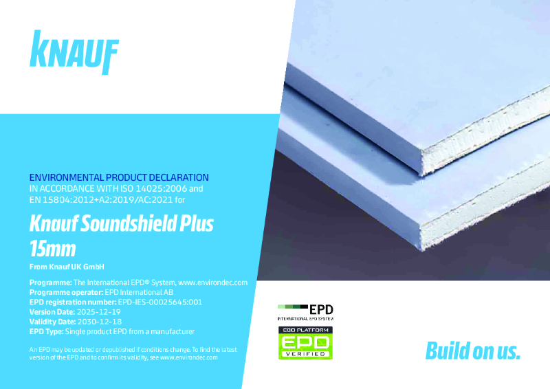 Knauf Soundshield Plus 15mm EPD