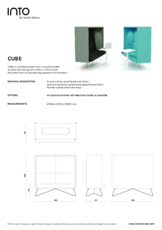 CUBE-sohva - Tuotekortti