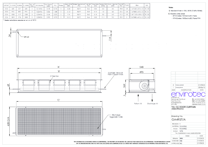 GA4957A - CC DOOR CURTAIN (W+E)