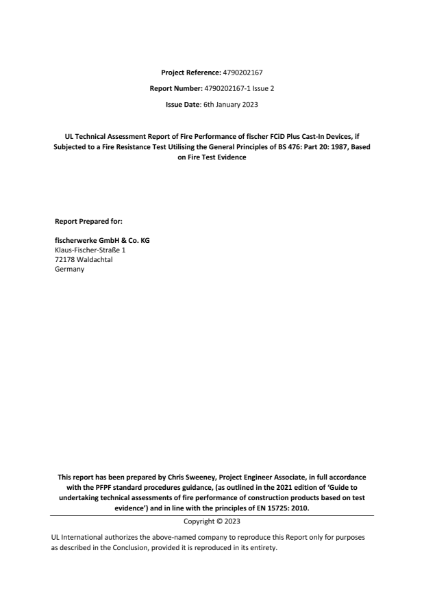 FCiD Plus - UL Assessment Report
