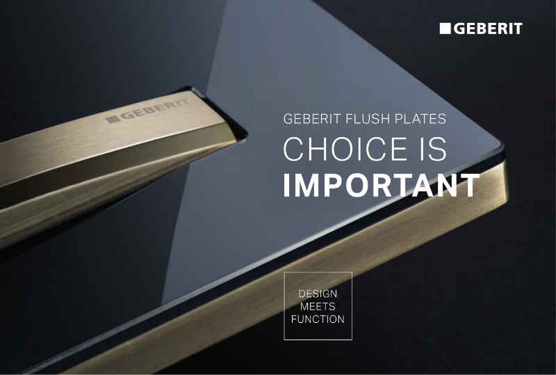 Geberit Flush Plates - Choice is Important