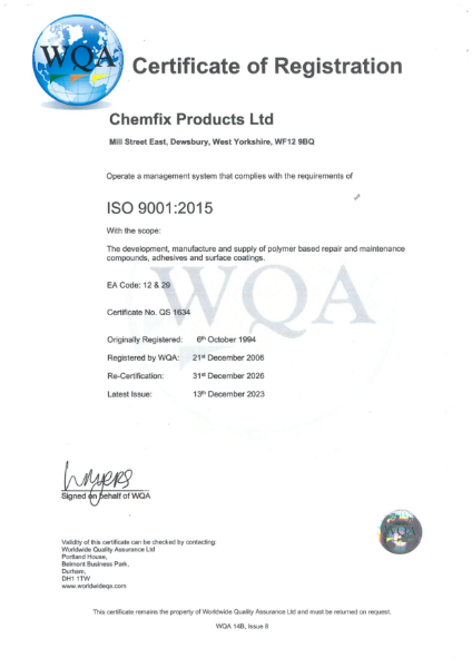 ISO 9001 Certificate