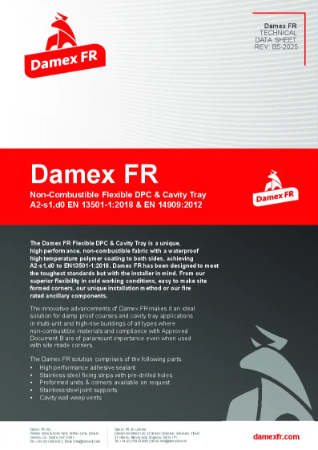 Damex FR Non-Combustible DPC & Cavity Tray TDS 05082025