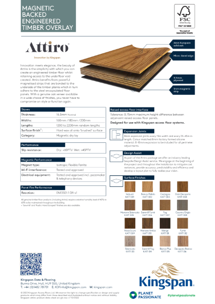 Attiro Magnetic Backed Timber Data Sheet