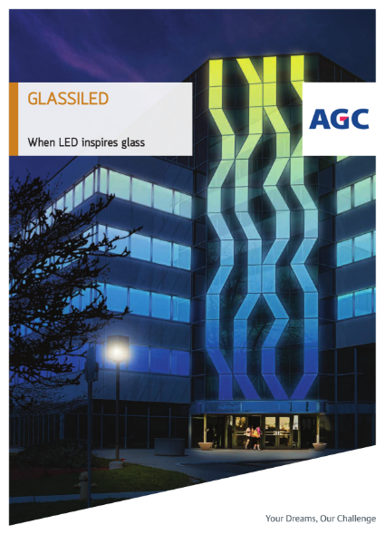 Glassiled, architectural glazing with embedded LED by AGC