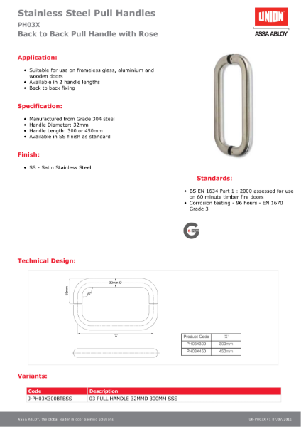 Back to back pull handle