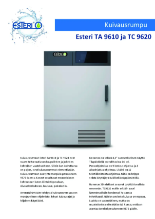Esteri TA9610 TC9620 esite