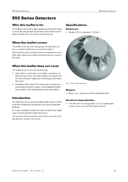 855H Datasheet