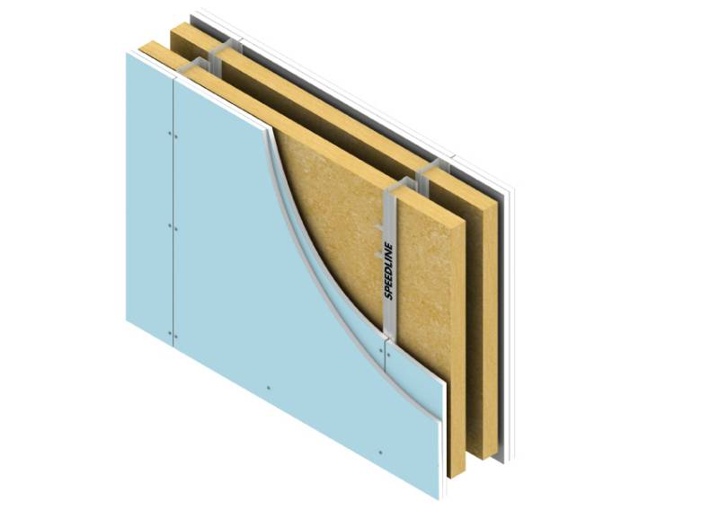 SPEEDLINE Twin Frame Braced C Stud Partition Systems Utilising Knauf Board