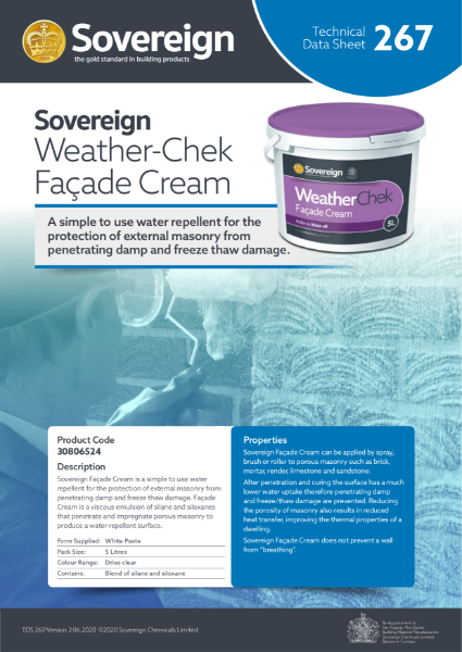 Weather Chek Facade Cream TDS