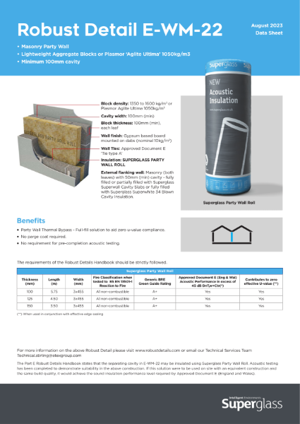 Masonry Party Wall Robust Details Solutions