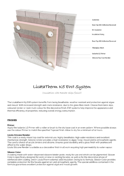LicataTherm K5 EWI Render System